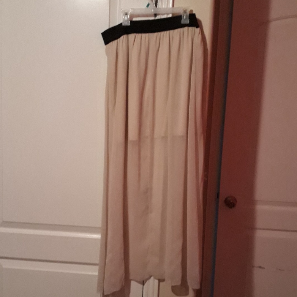 Cream and black skirt